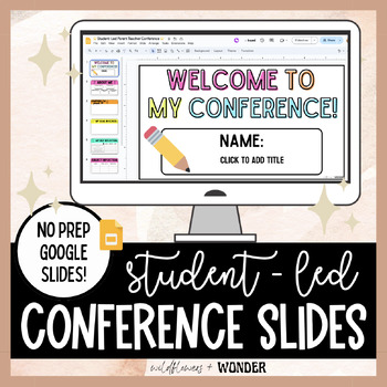 Preview of Parent Teacher Conferences | Student-Led | Digital Presentation | No Prep