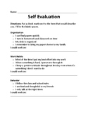 Parent Teacher Conferences Student Self Evaluation