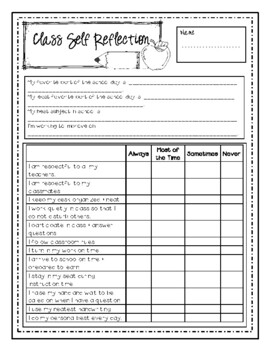 Preview of Parent Teacher Conferences Student Self Reflection