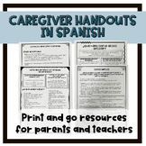 Parent/Teacher Handouts in Spanish- bullying, mindfulness,