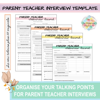 Preview of Parent Teacher Interview Template