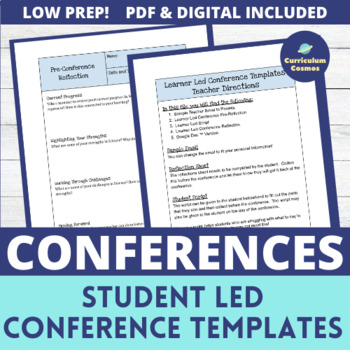 Preview of Parent Teacher Student Led Conferences Templates