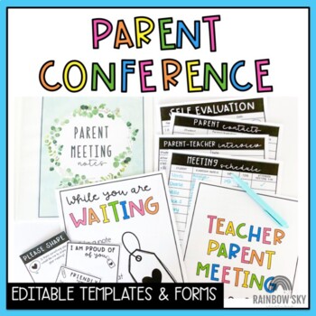 Preview of Parent Teacher conference templates | Parent meeting notes