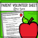 Parent Volunteer Sheet - Apple