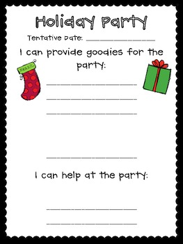 Parent Volunteer Sheets {Freebie} by Lauren Livengood | TPT