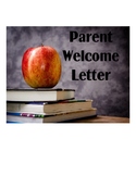 Parent Welcome Letter