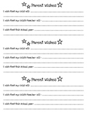 Parent Wishes for Upcoming School Year