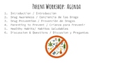 Parent Workshop: Drug Prevention/Awareness & Healthy Habits 