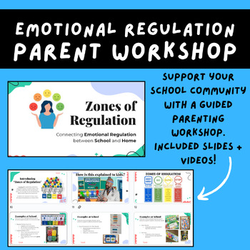 Preview of Parent Workshop – Emotional Regulation & Zones of Regulation