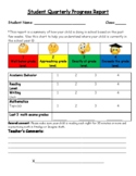 Parent and Kid Friendly Quarterly Report Template - Elemen