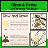 Parent and Student Led Conference Glow and Grow Feedback Form