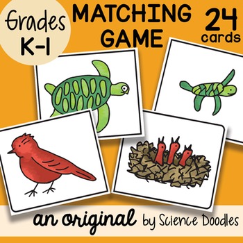 Preview of Parent to Offspring Matching Game (K-1) by Science Doodles