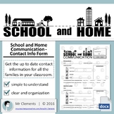 School and Home Communication - Contact Info Form