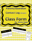 Parent/Guardian Contact Log (Simple)