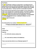 Parent/Teacher Conference Confirmation Letter to Parents