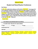 Parent/Teacher Conference Letter to Parents