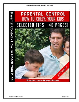 Preview of Parental Control - How to Check Your Kids!