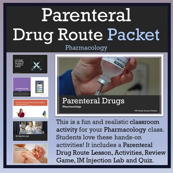 Preview of Parenteral Drug Route Packet [Lesson, Review Game, IM Lab & Quiz]