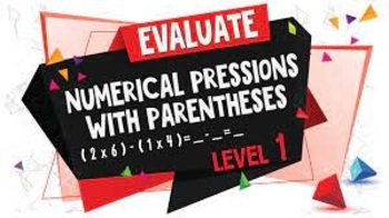 Preview of Parentheses in numerical expressions and evaluate expressions with this symbol