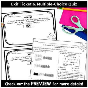 Parenthesis Brackets Braces | TEKS Math Activities Math Practice