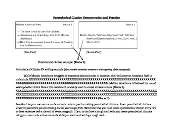 Parenthetical In Text Citation Demonstration And Practice By Loverofenglish22