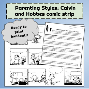 Preview of Parenting Styles: Calvin and Hobbes comic strip