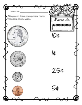 La Moneda Worksheets Teaching Resources Teachers Pay Teachers