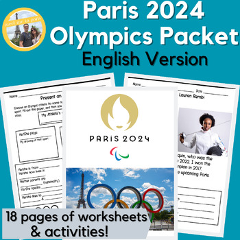 Preview of Paris 2024 Olympics Packet - Learn about the games and athletes!