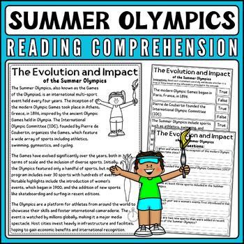 Preview of Paris 2024 Summer Olympics Reading Comprehension & Quiz | Nonfiction Passage
