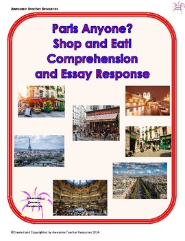 Preview of Paris, Anyone: Let’s Shop and Eat! Reading Comprehension and Essay Response