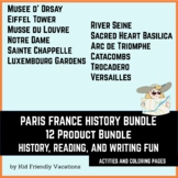 Paris France History Bundle - History, Fun Facts, Coloring