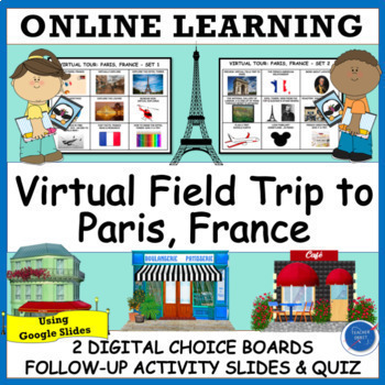Preview of Paris France Virtual Field Trip | Eiffel Tower Louvre Culture French Language