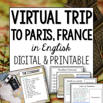 Preview of Paris France Virtual Field Trip in English