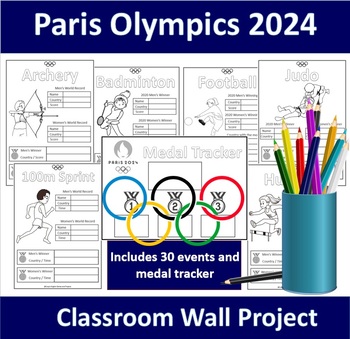 Preview of Paris Olympics 2024 Classroom Wall Project