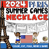 Paris France Summer Games 2024 Necklace Craft - Kindergart