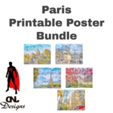 Paris Watercolor Printable Poster Bundle