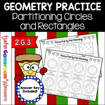 Preview of Partitioning Circles and Rectangles Worksheets