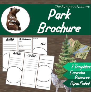 Preview of Park Brochure: Templates - National, State, Regional - Blank Excursion Resource
