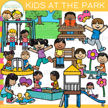 Preview of Outdoor Kids at the Park Clip Art