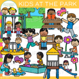 Outdoor Kids at the Park Clip Art