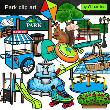 Preview of Park Clip Art Commercial use/ +Park background Clip Art