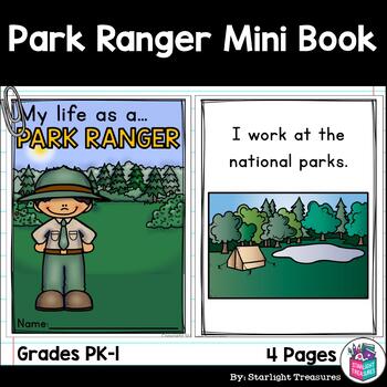 Preview of Park Ranger Mini Book for Early Readers - Careers and Community Helpers