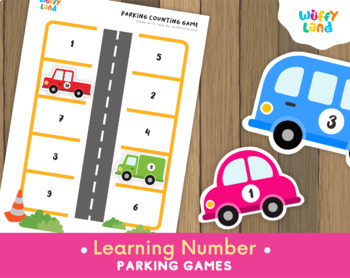 Preview of Parking games! Learning number 1-10 for kids with transportation theme