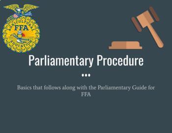 Preview of Parliamentary Procedure Slides with Printable Handout