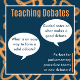 Parliamentary Procedure: Teaching Debates Guided Worksheet