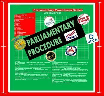 Preview of Parliamentary Procedures Basics    {Cross Words)