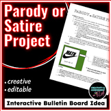Parody or Satire Interactive Creative Project Bulletin Board Idea
