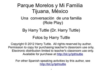 Preview of Parque Morelos y Mi Familia: A Role Playing Spanish Conversation