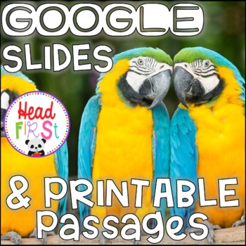 Preview of Parrots NONFICTION GOOGLE and PRINTABLE Passages and Writing Activities
