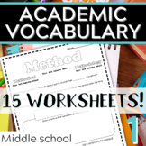 Academic Vocabulary-Worksheets Part 1